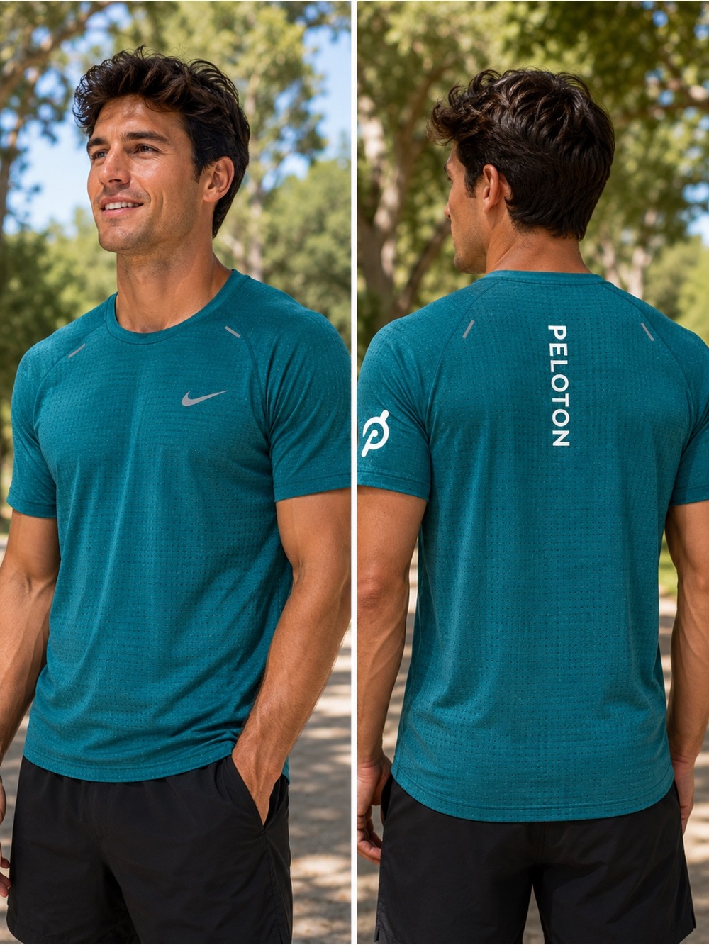 Peloton Men’s Teal Short-Sleeve Performance Tee